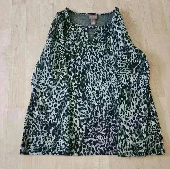 Chicos leopard print top size 1 - Picture 2 of 7